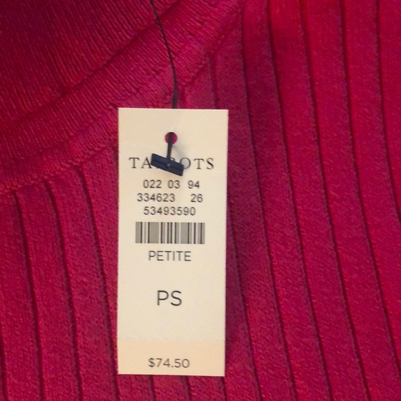 Talbots fuchsia sweater. - Picture 2 of 5